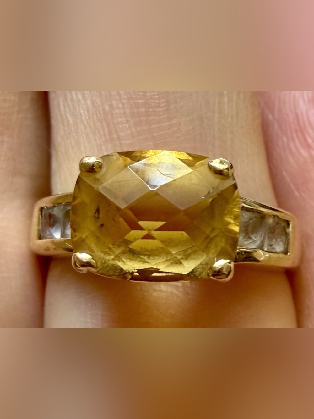 Yellow Gemstone Cocktail Ring - Women Jewelry